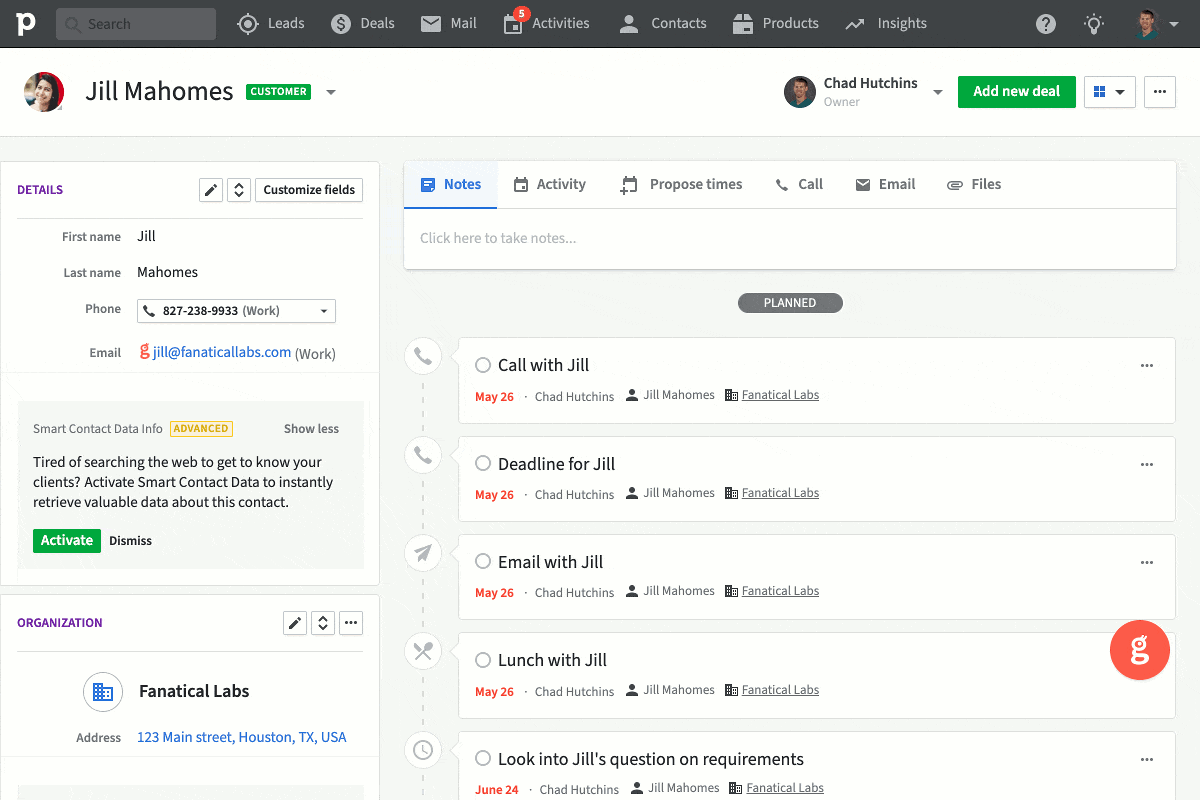How Pipedrive Connects with Glances
