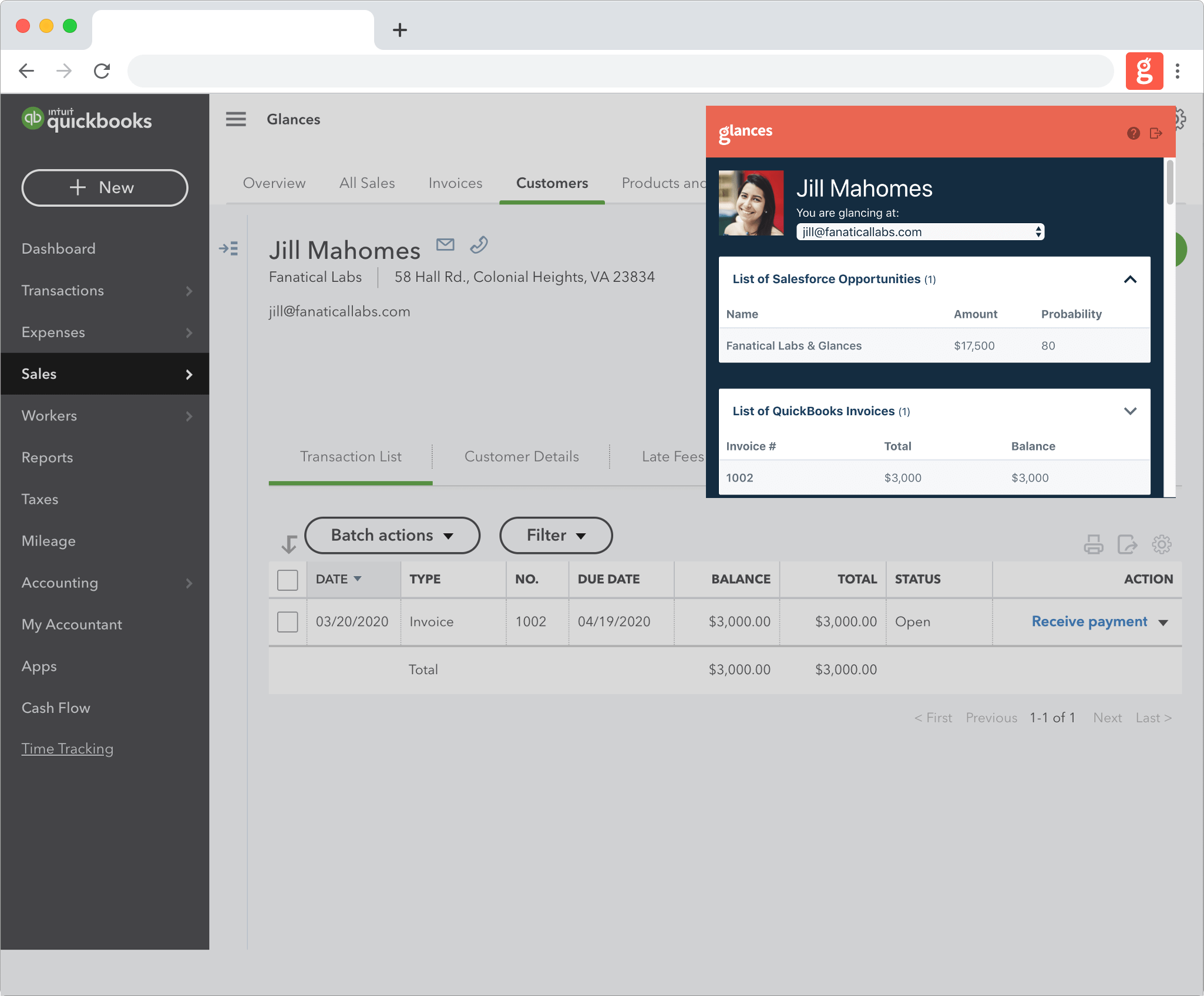 Viewing Salesforce data in QuickBooks Viewing Salesforce data in QuickBooks